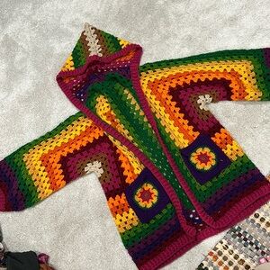 Hand crochet cardigan nwot